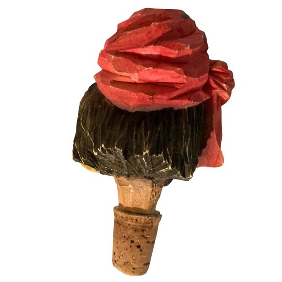 Chris Hammack Shanghai Looie Pirate Carved Wood Bottle Stopper Spit-N'-Whittle - Picture 5 of 7